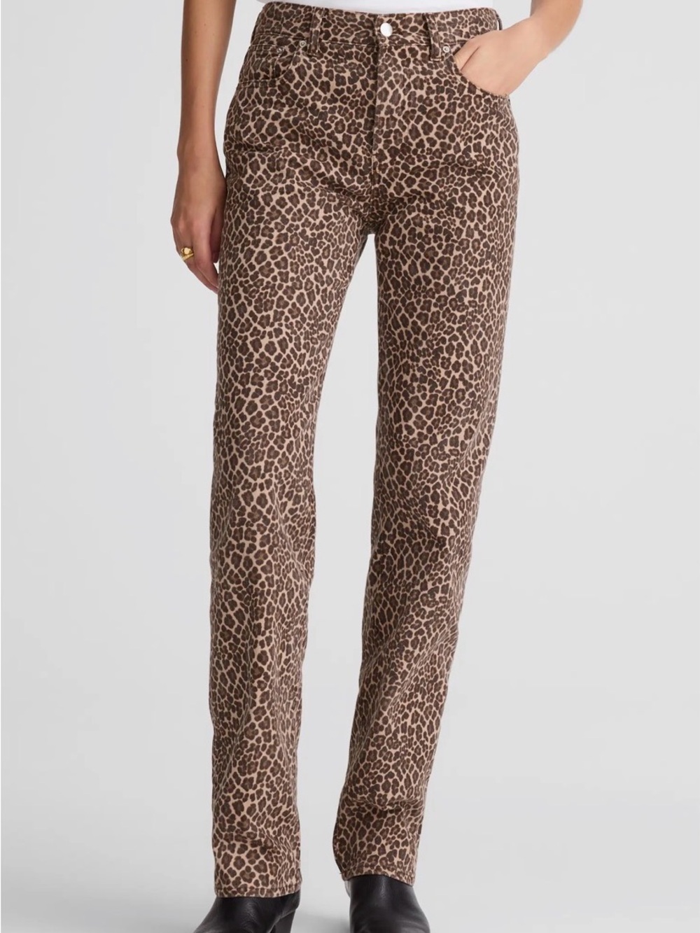 Madewell Leopard Print Straight Jeans